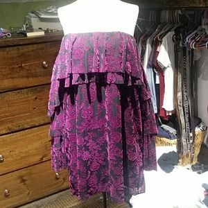 NWOT forever 21 Blk/purple off-shoulder dress